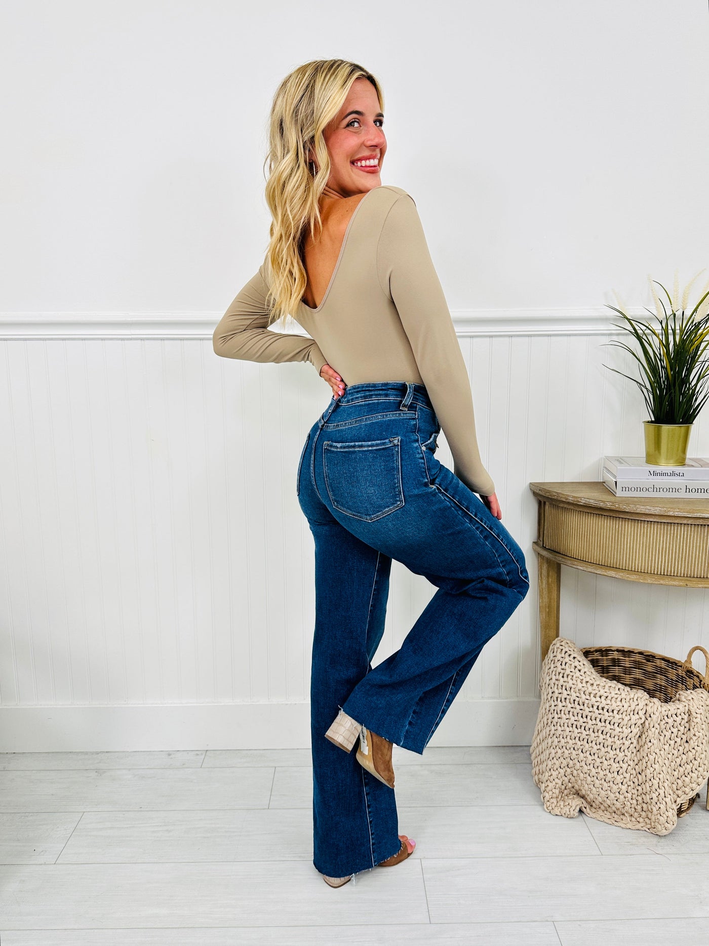 Caught Your Attention Straight Tummy Control Jeans