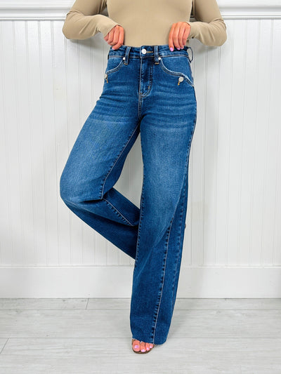 Caught Your Attention Straight Tummy Control Jeans