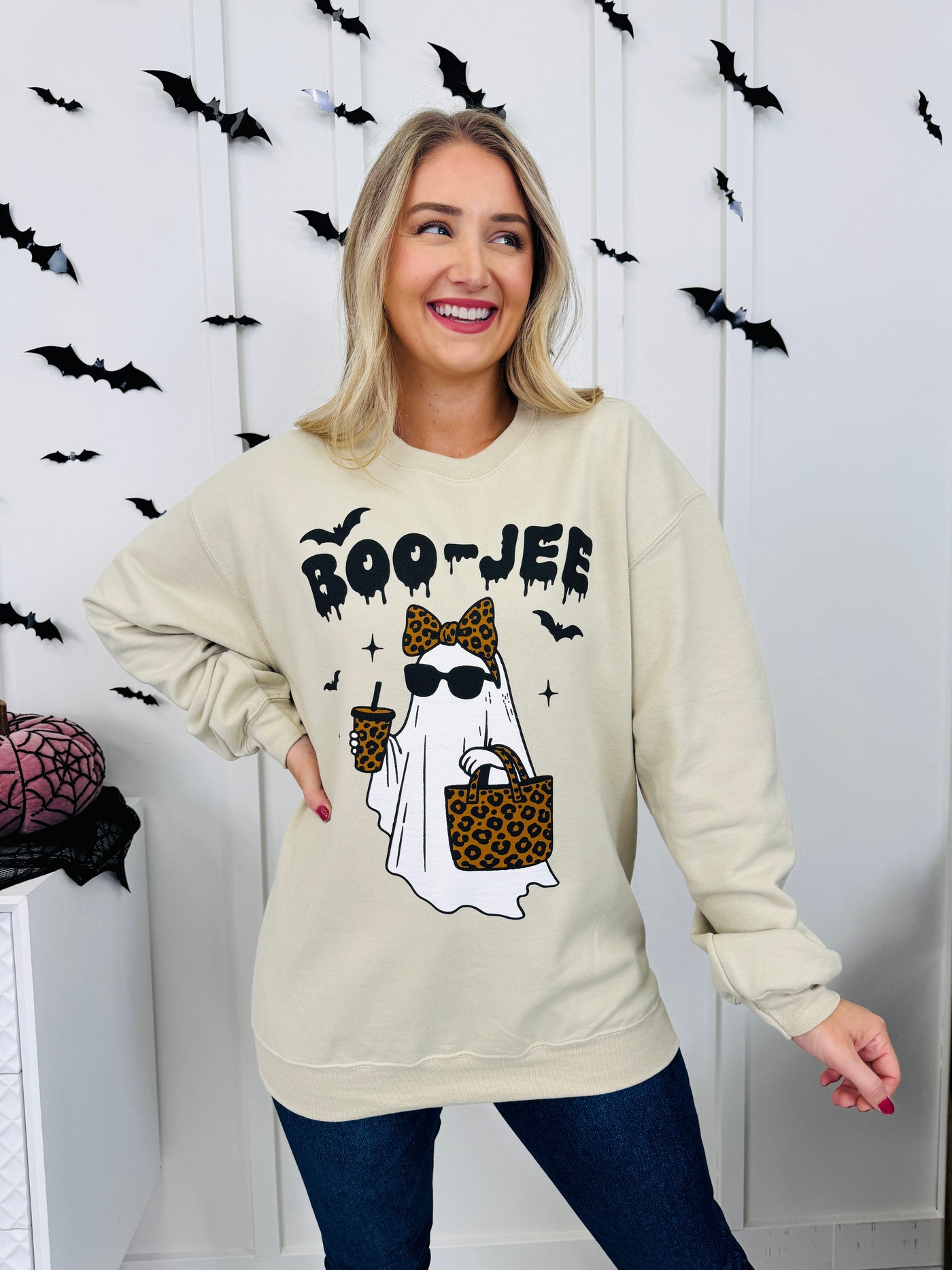 Boo-Jee Graphic Crewneck Sweatshirt-Multiple Colors!