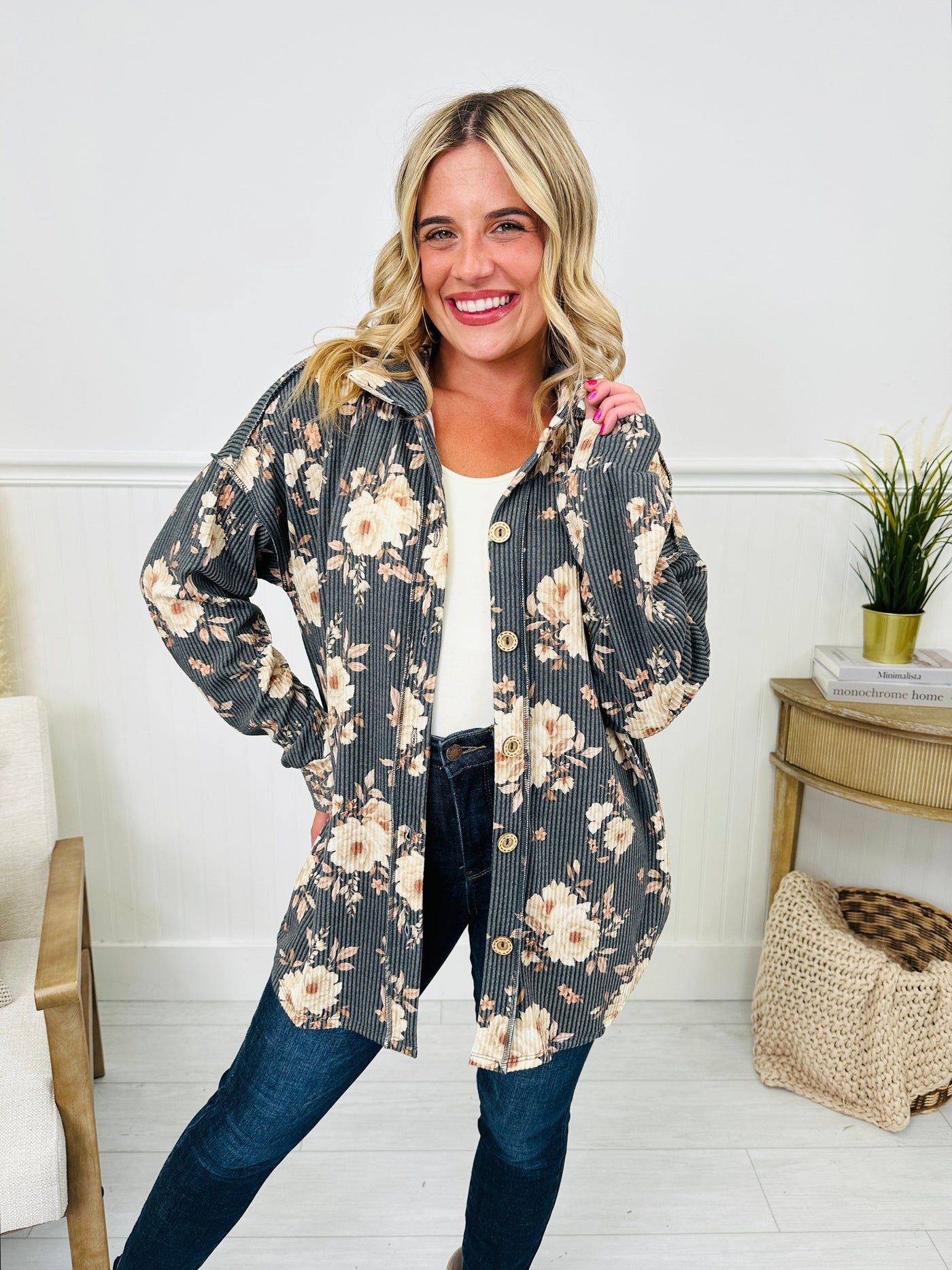 Blooms of Fall Shacket