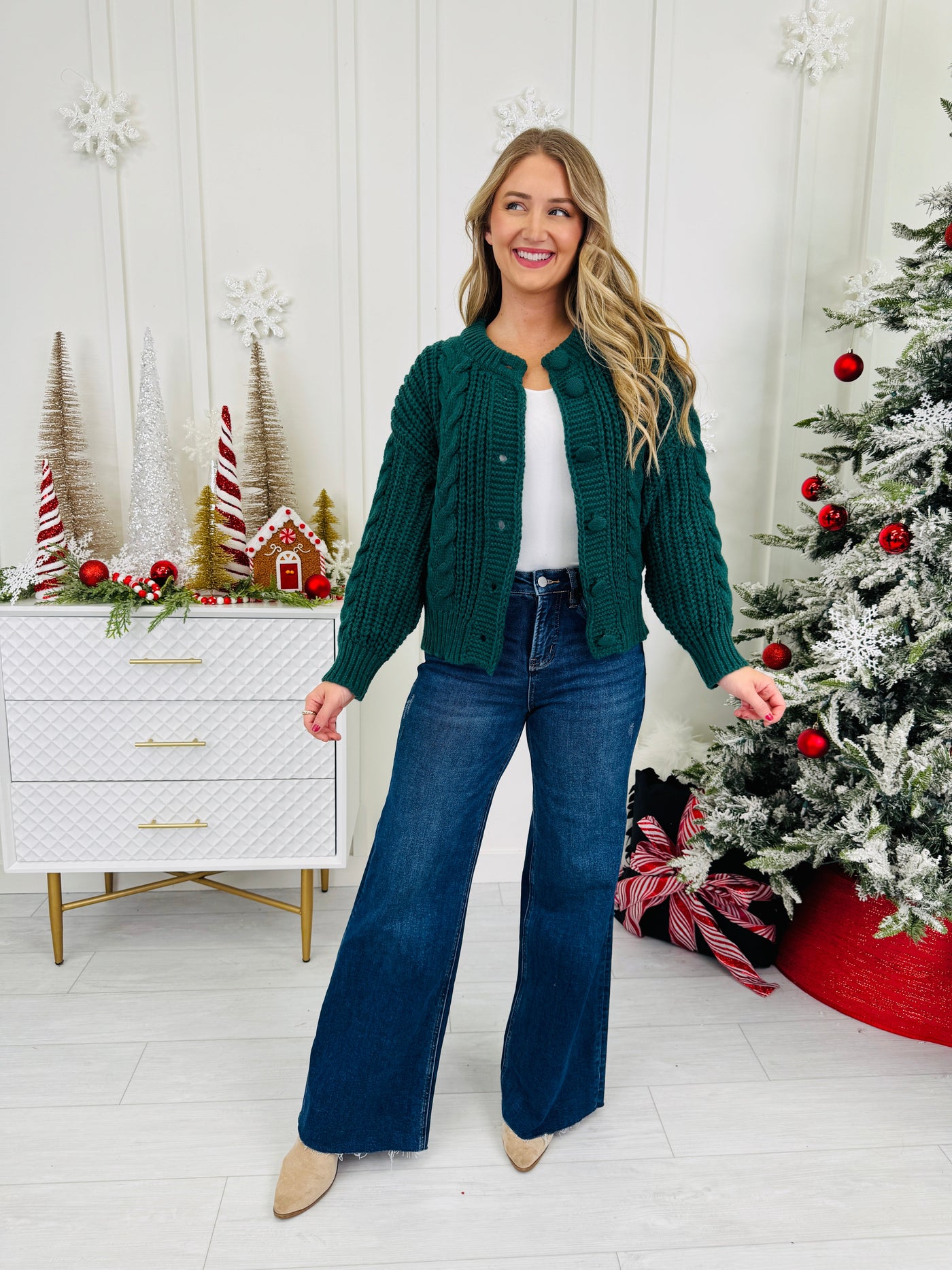 All Buttoned For Cheer Cardigan