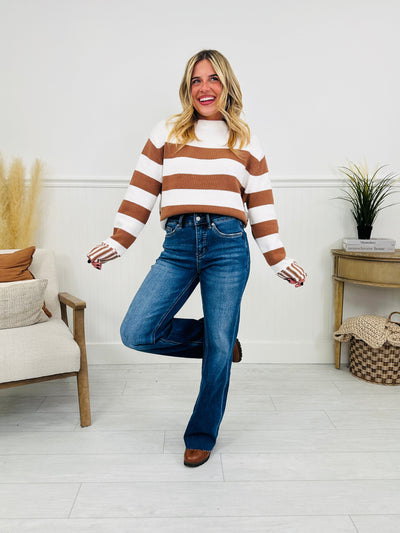 All Eyes On You Wide Leg Tummy Control Jeans