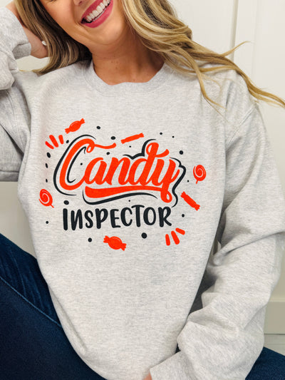 Candy Inspector Graphic Crewneck Sweatshirt