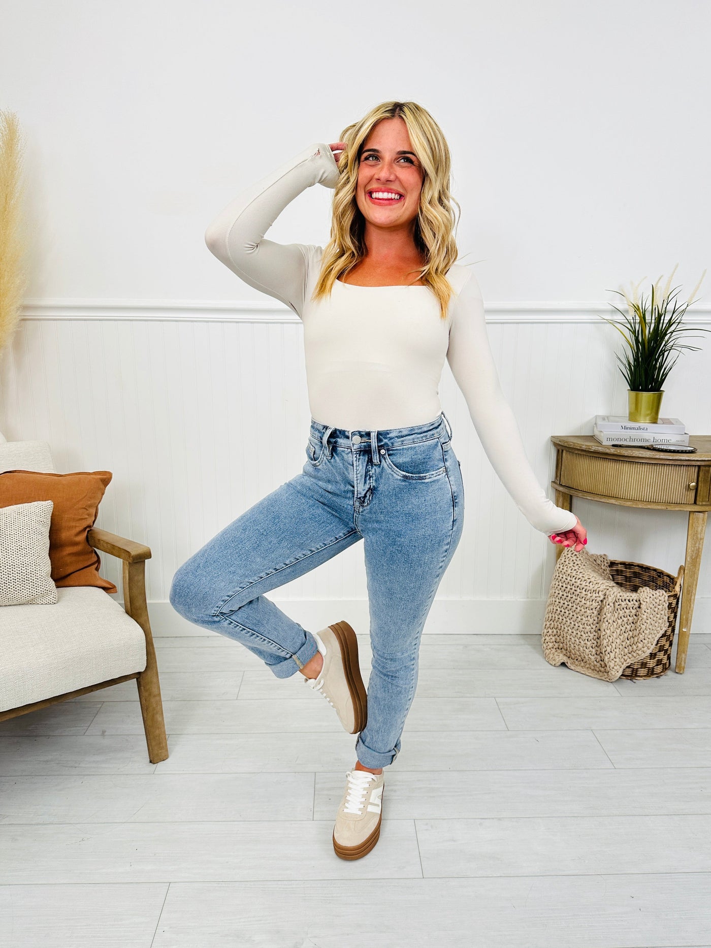 Can't Forget You Tummy Control Straight Jeans