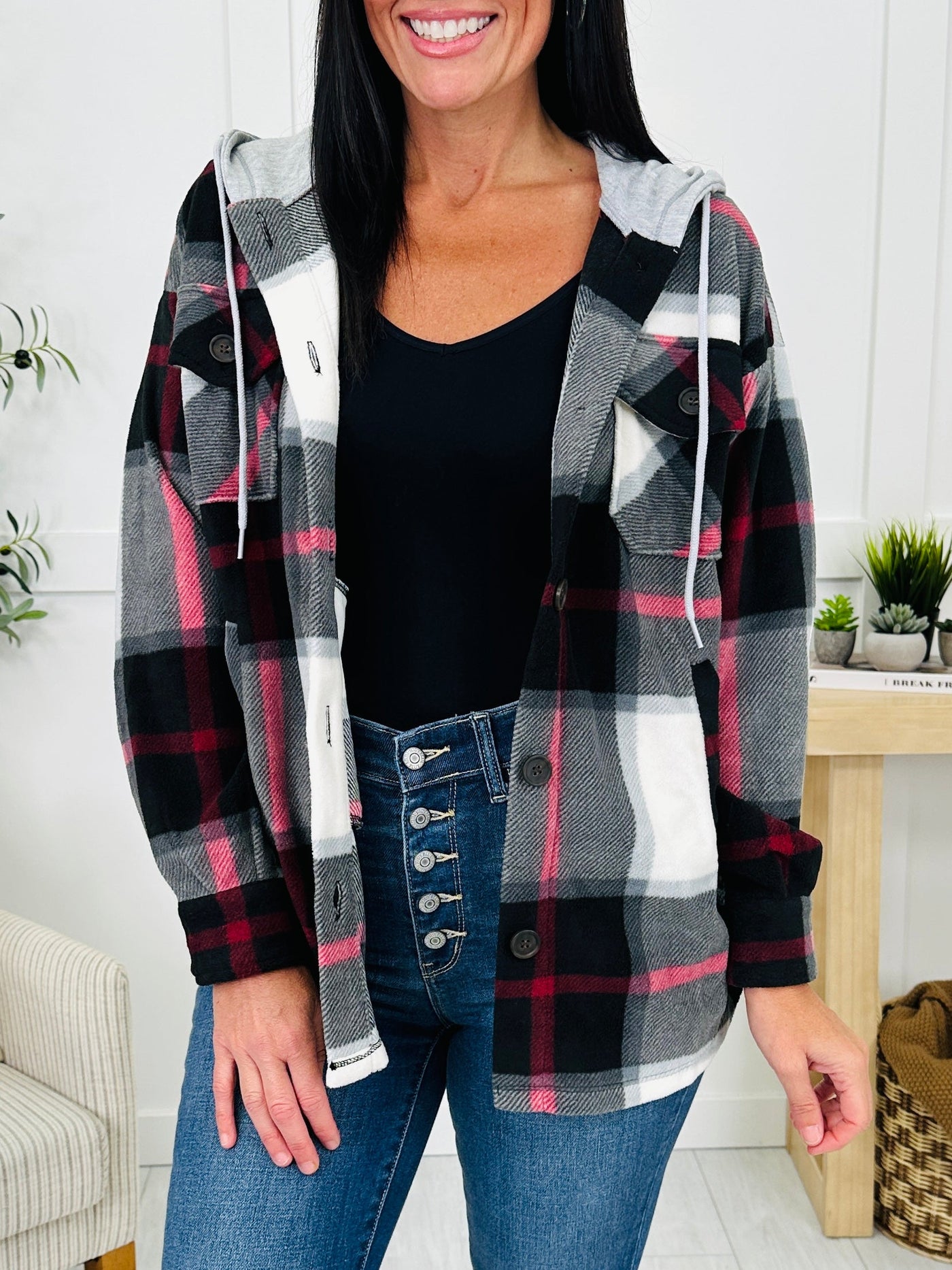 Cabin Whisper Shacket in Black