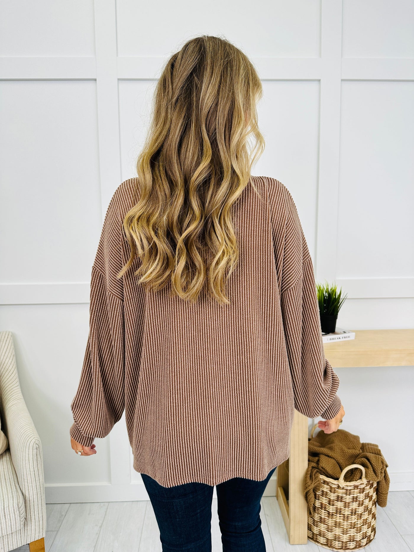 Between the Buttons Cardigan In Chestnut