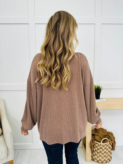 Between the Buttons Cardigan In Chestnut