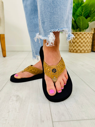 Blissfully Braided Flip Flops In Tan