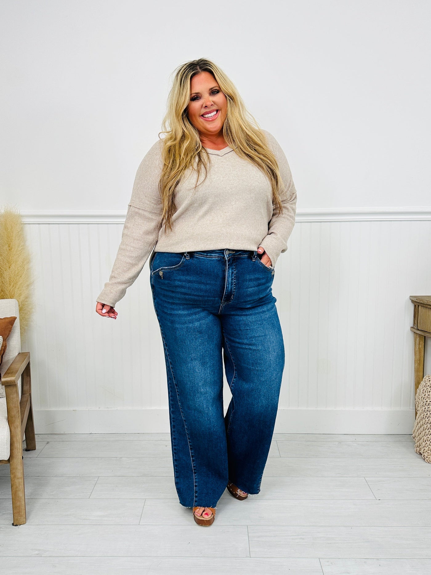 Caught Your Attention Straight Tummy Control Jeans