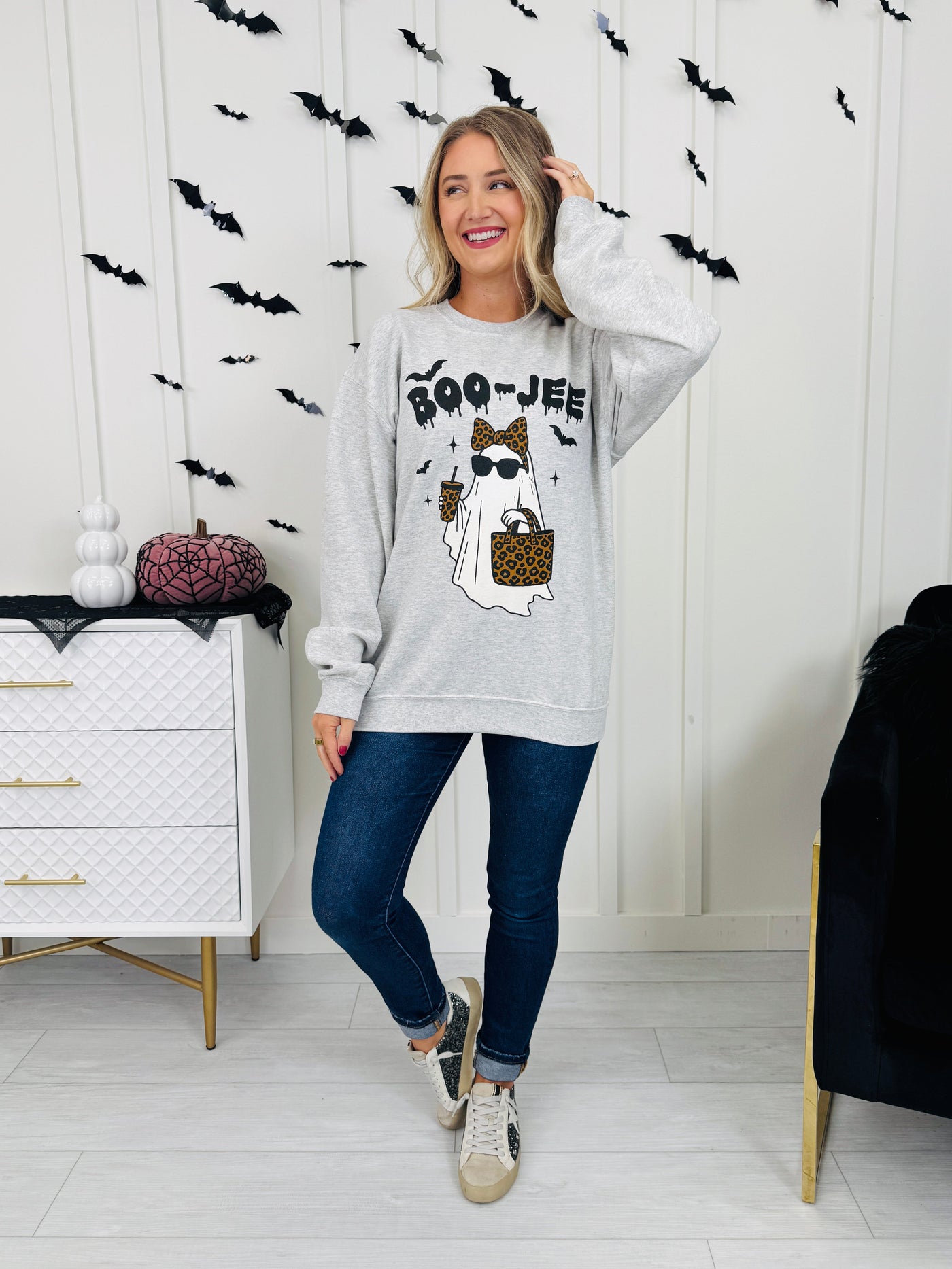 Boo-Jee Graphic Crewneck Sweatshirt-Multiple Colors!