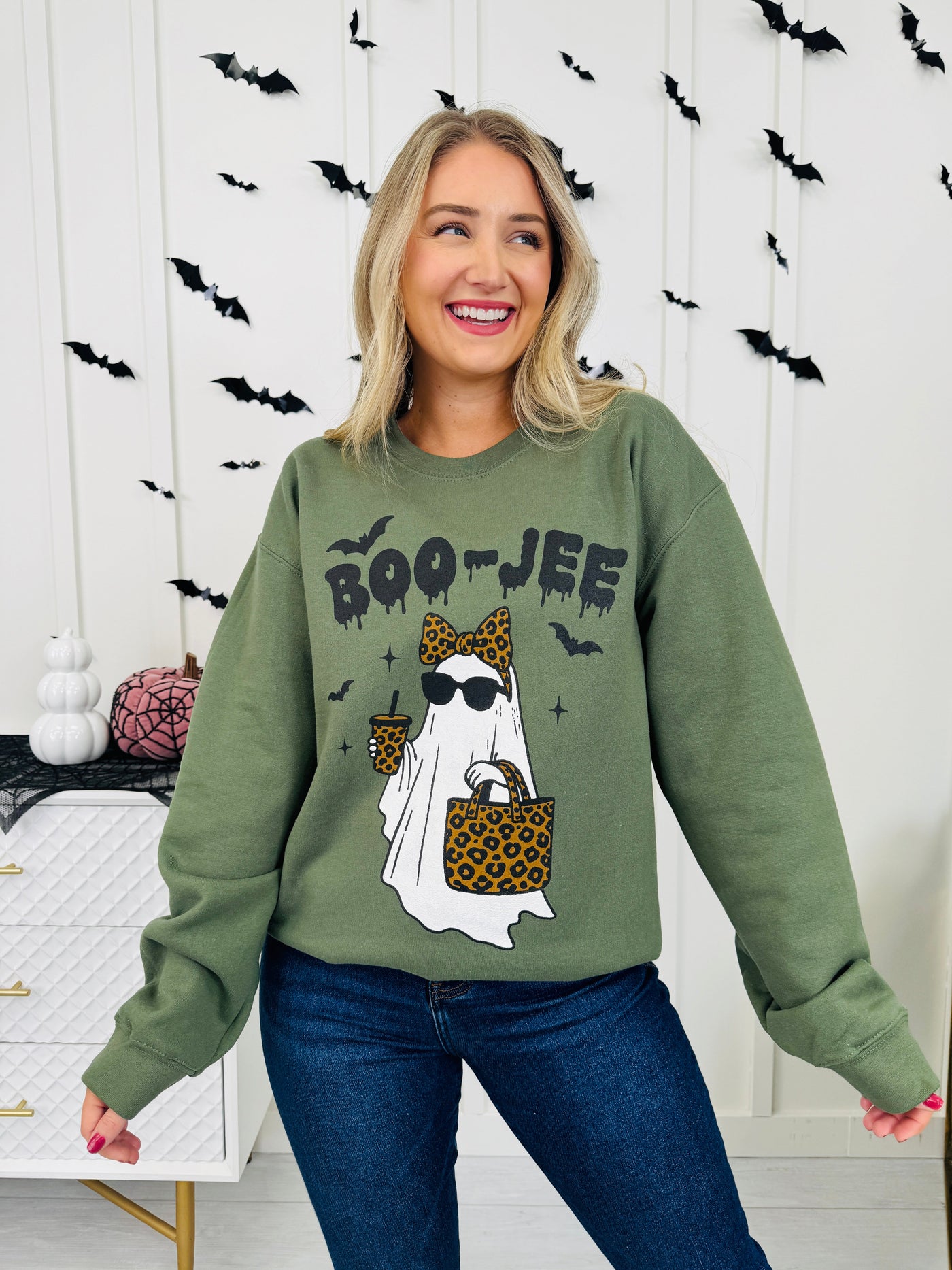 Boo-Jee Graphic Crewneck Sweatshirt-Multiple Colors!