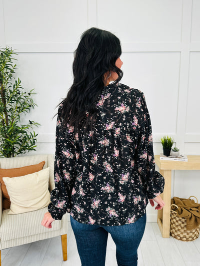 Among The Petals Top In Black