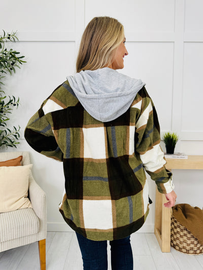 Cabin Whisper Shacket in Olive