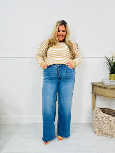 At The Front Wide Leg Tummy Control Jeans