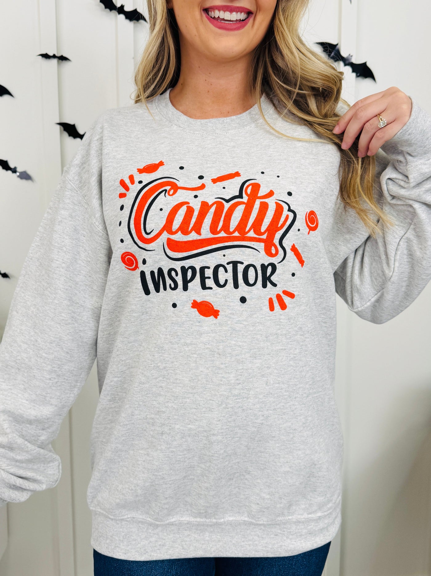 Candy Inspector Graphic Crewneck Sweatshirt