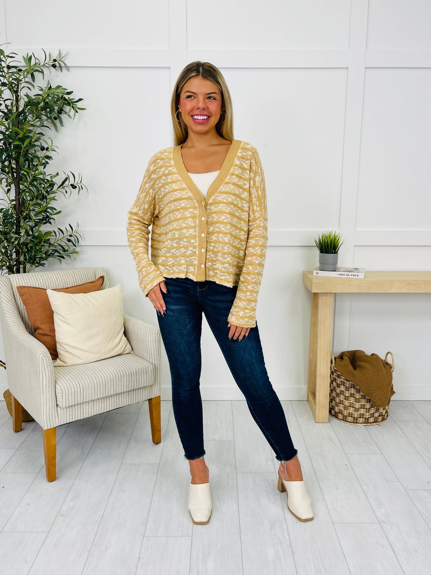 Chasing The Calm Cardigan in Taupe