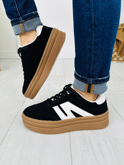 Breathe The Beat Sneakers in Black/White