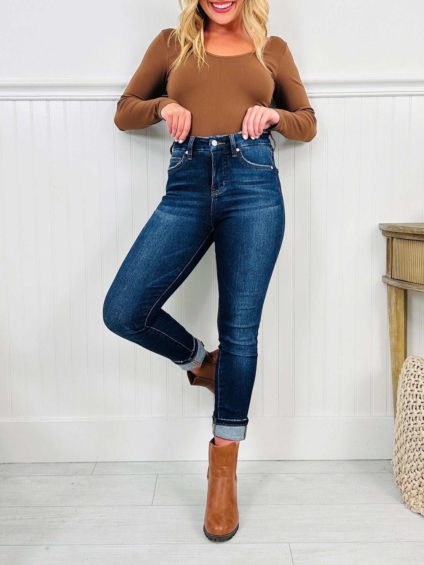All In The Details Tummy Control Cuffed Skinny Jeans