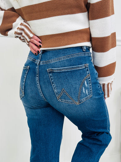 All Eyes On You Wide Leg Tummy Control Jeans