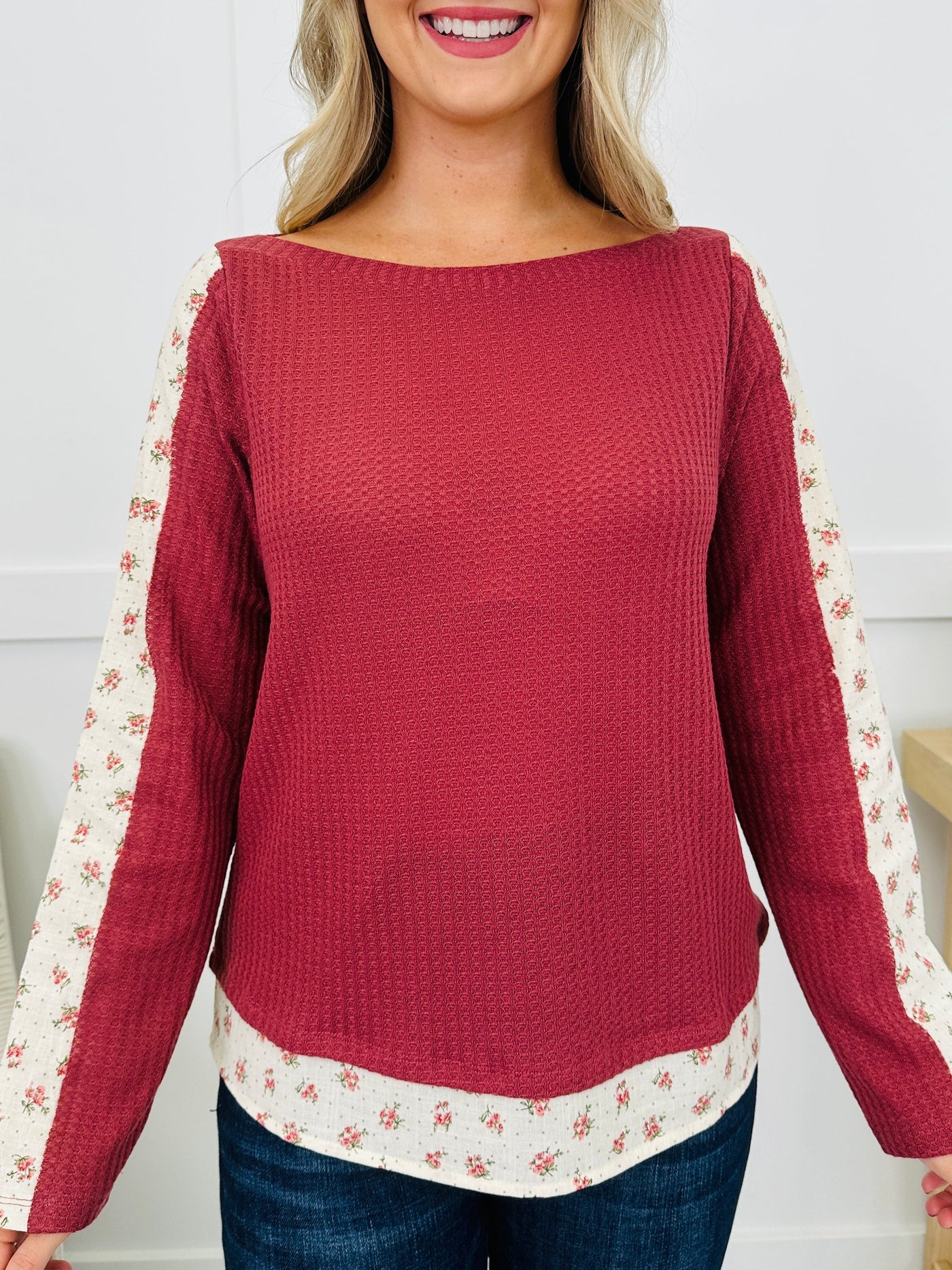 Bloom Along The Way Top in Marsala