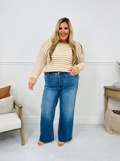 At The Front Wide Leg Tummy Control Jeans