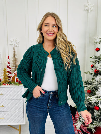 All Buttoned For Cheer Cardigan