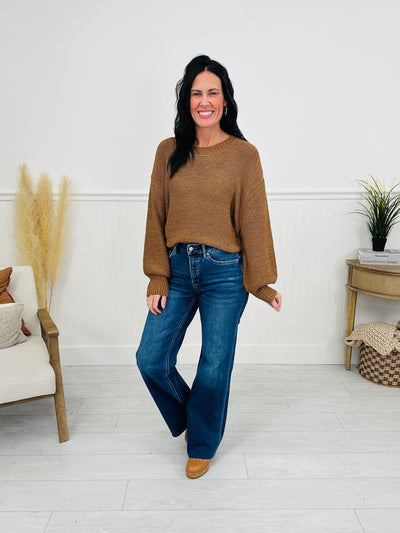 All Eyes On You Wide Leg Tummy Control Jeans