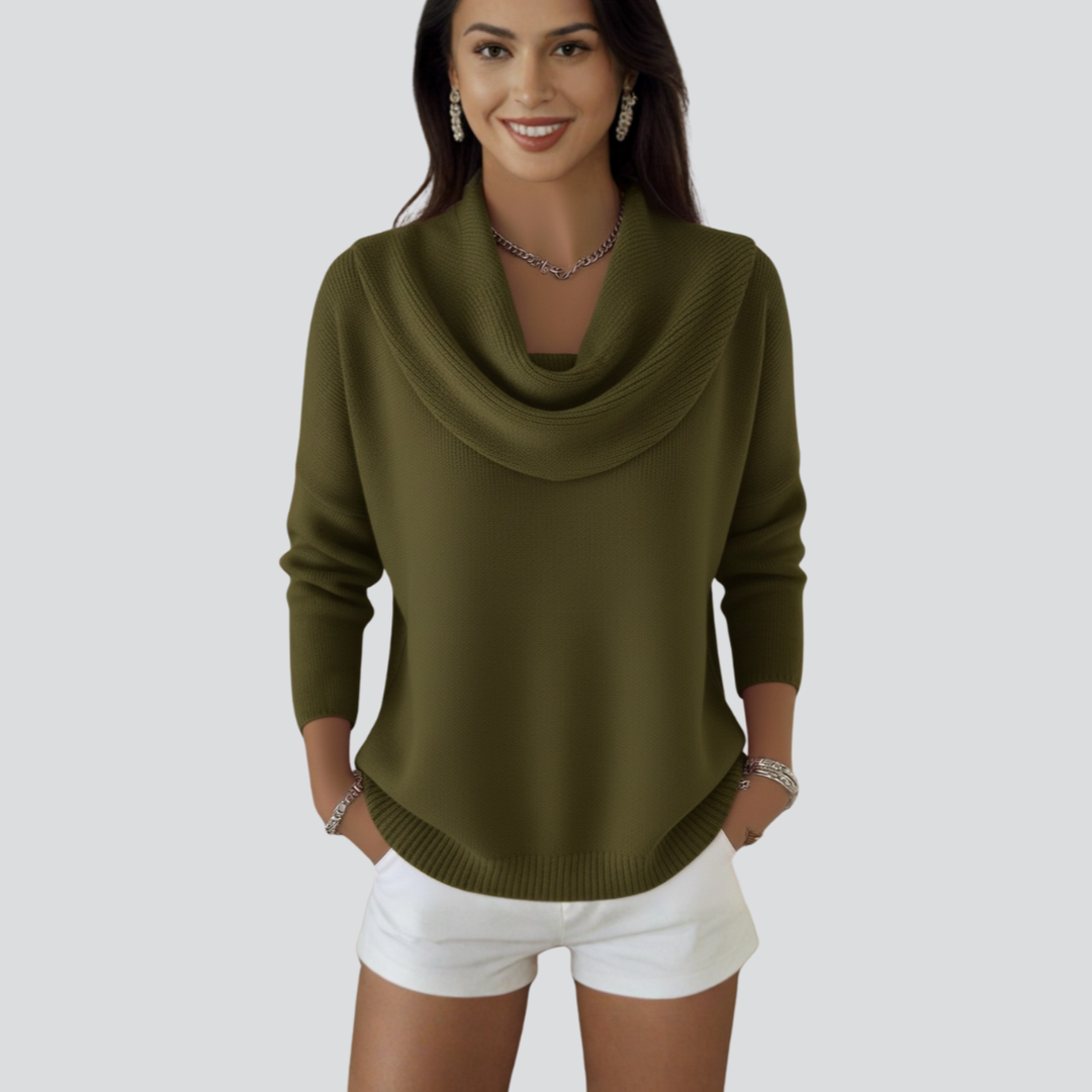Carolia - Stylish Cowl Collar Sweater
