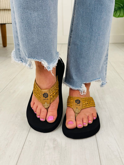 Blissfully Braided Flip Flops In Tan
