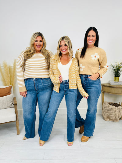 At The Front Wide Leg Tummy Control Jeans