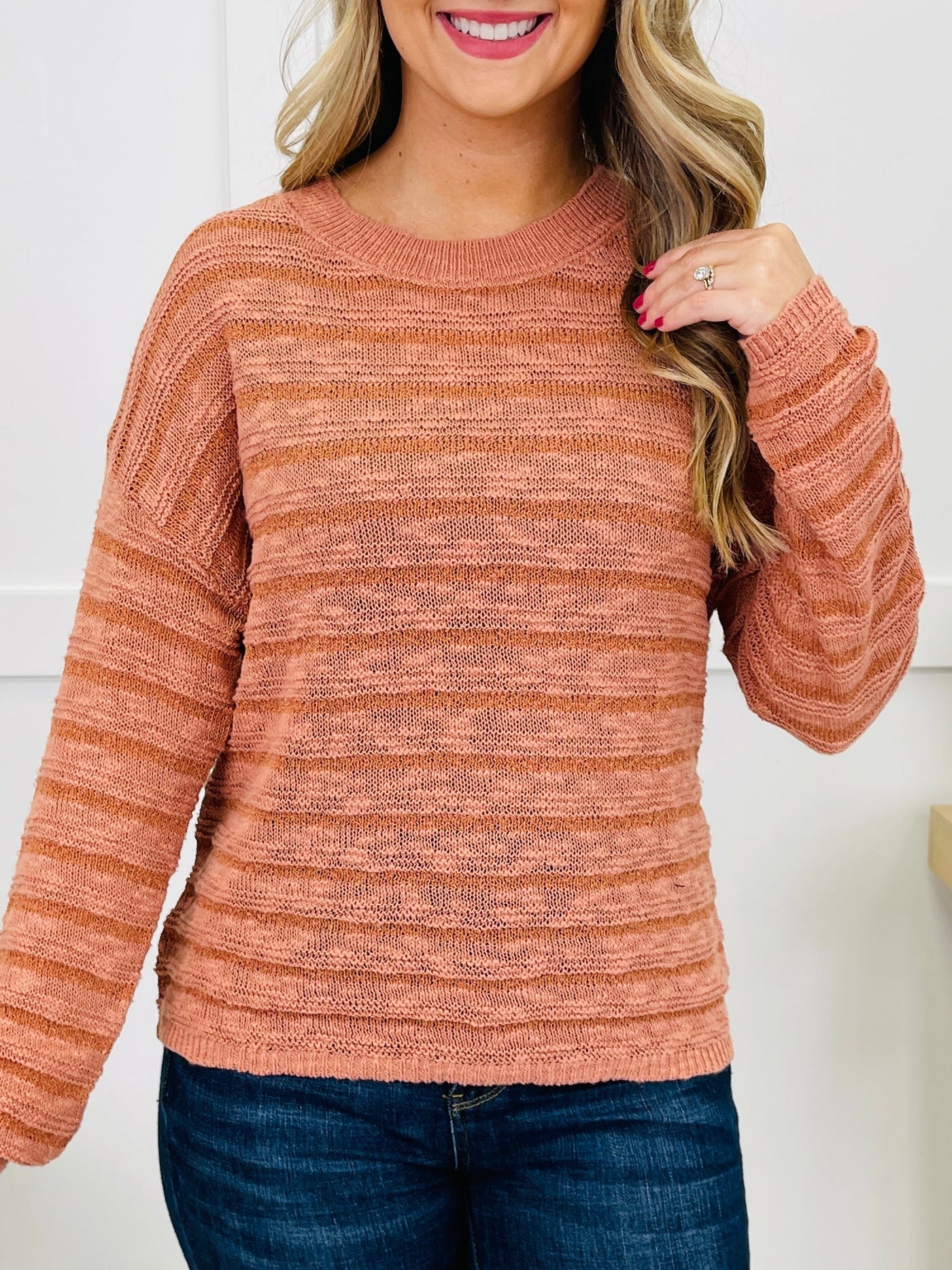 Amber Afternoon Sweater in Terracotta