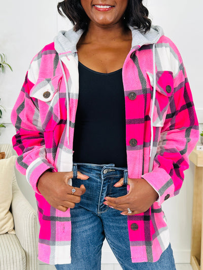 Cabin Whisper Shacket in Hot Pink