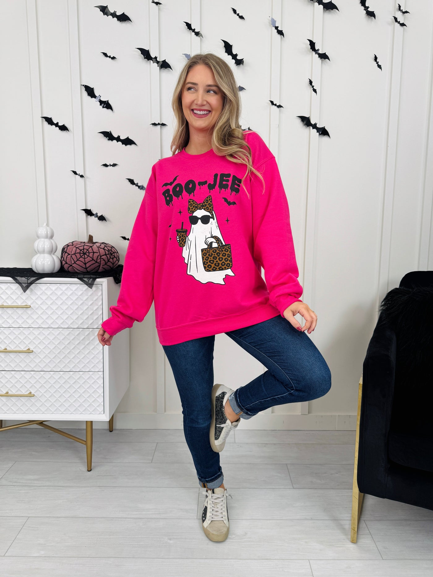 Boo-Jee Graphic Crewneck Sweatshirt-Multiple Colors!