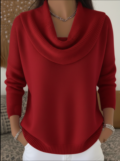 Carolia - Stylish Cowl Collar Sweater