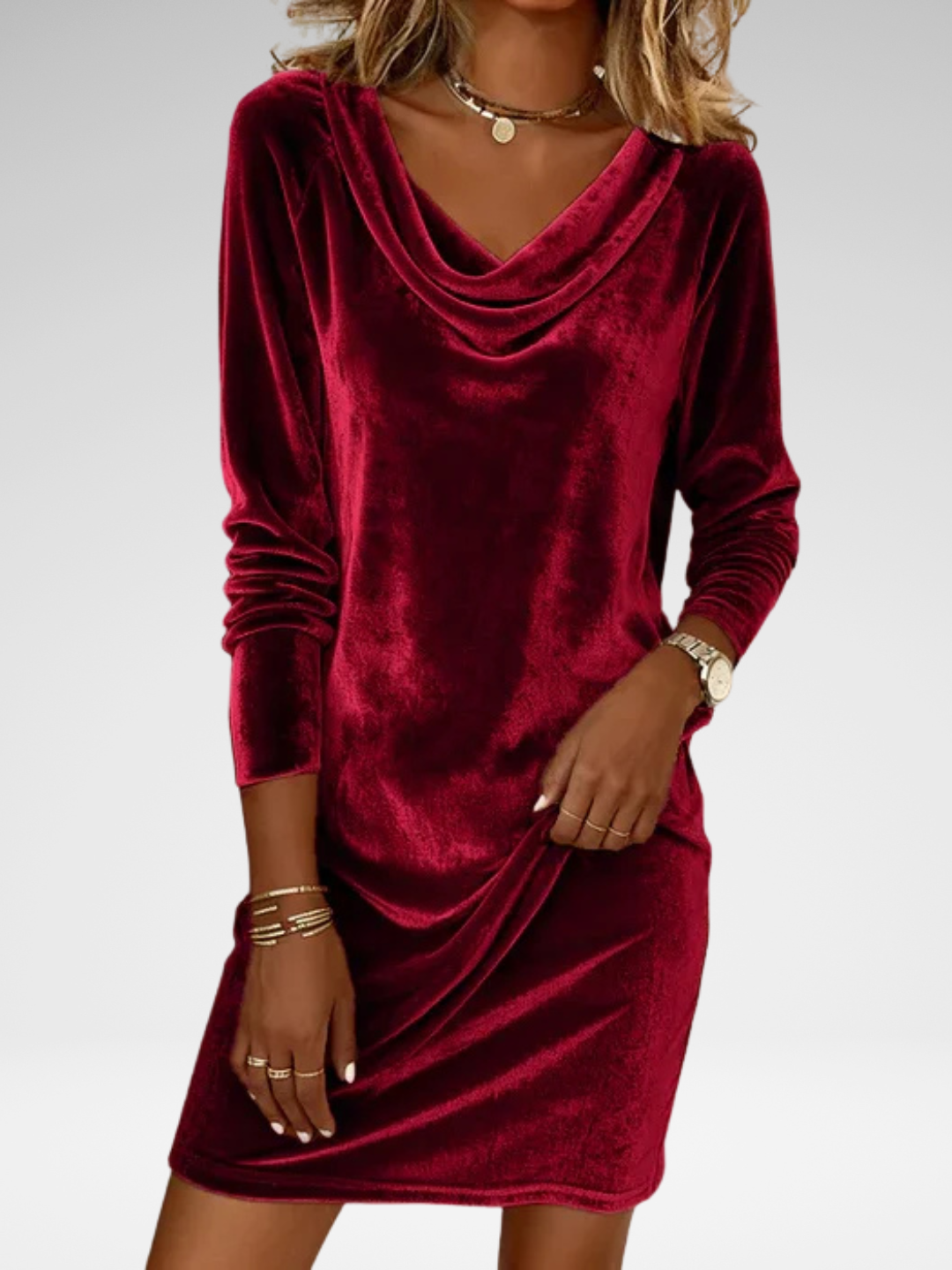 Frosina - Loose Fitting Velvet Dress